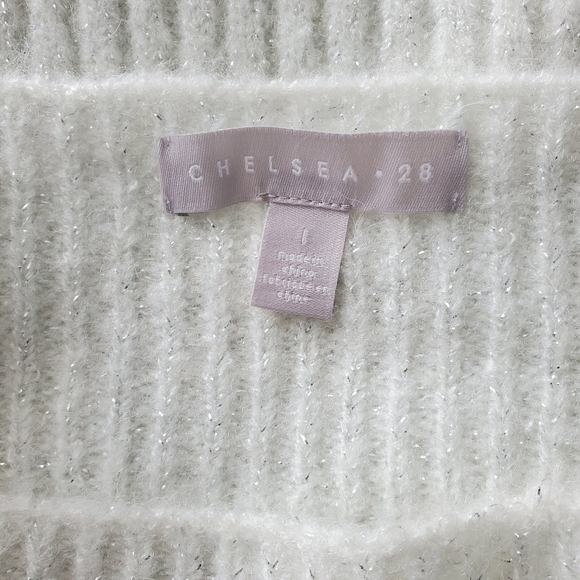 NEW Chelsea 28 White Metallic Sweater - Picture 4 of 5